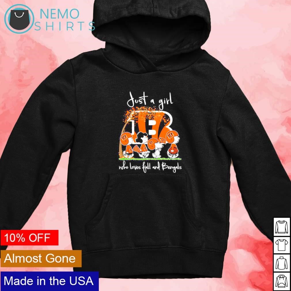 Official just a girl who loves fall and bengals T-shirt, hoodie, sweater, long  sleeve and tank top