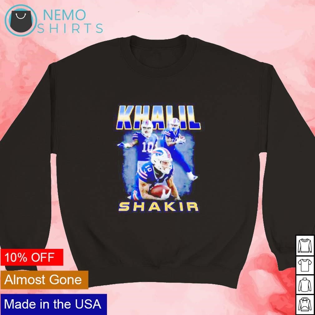 Khalil Shakir 10 Buffalo Bills football player glitch poster shirt, hoodie,  sweater, long sleeve and tank top