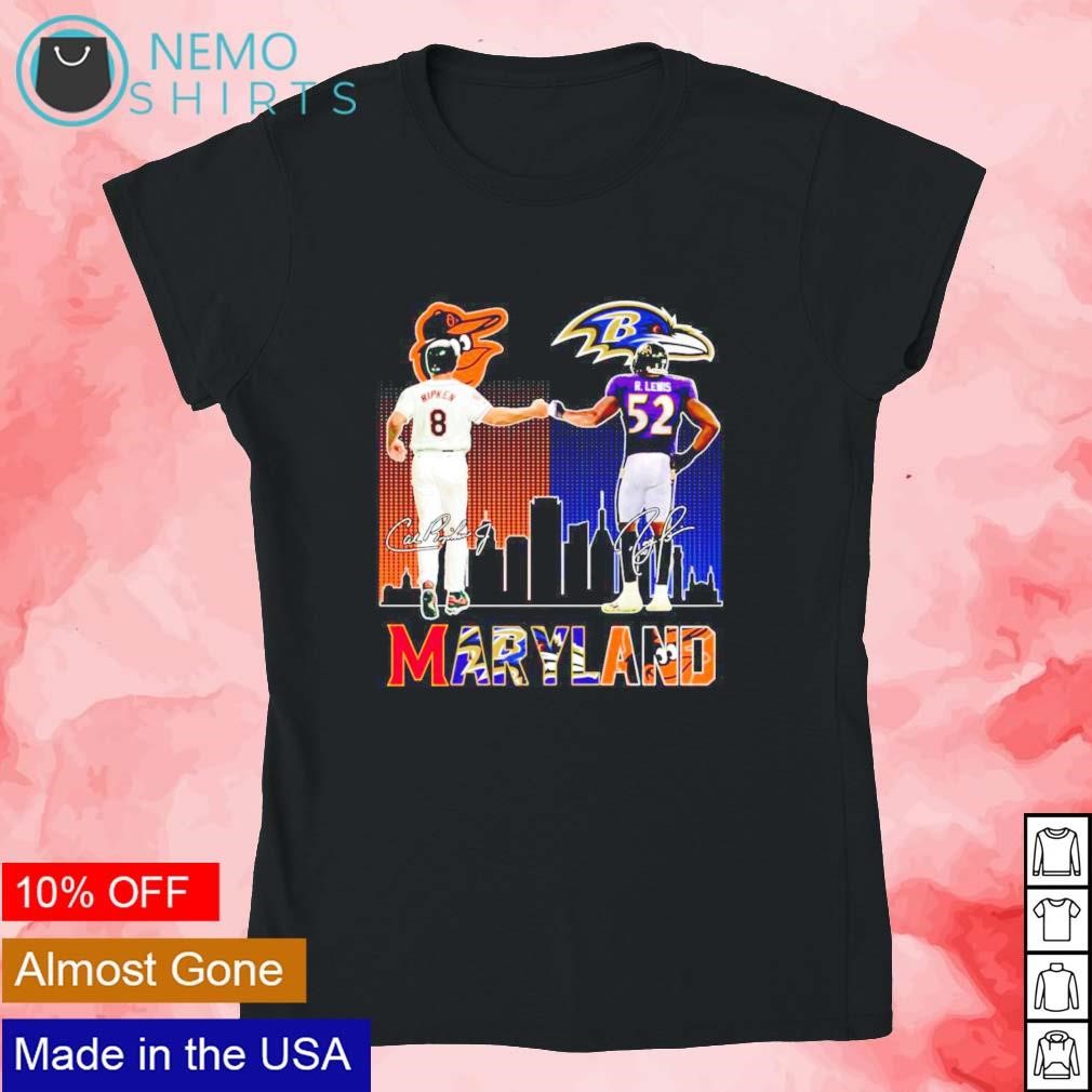 Baltimore Ravens Jackson and Baltimore Orioles Ripken signatures shirt