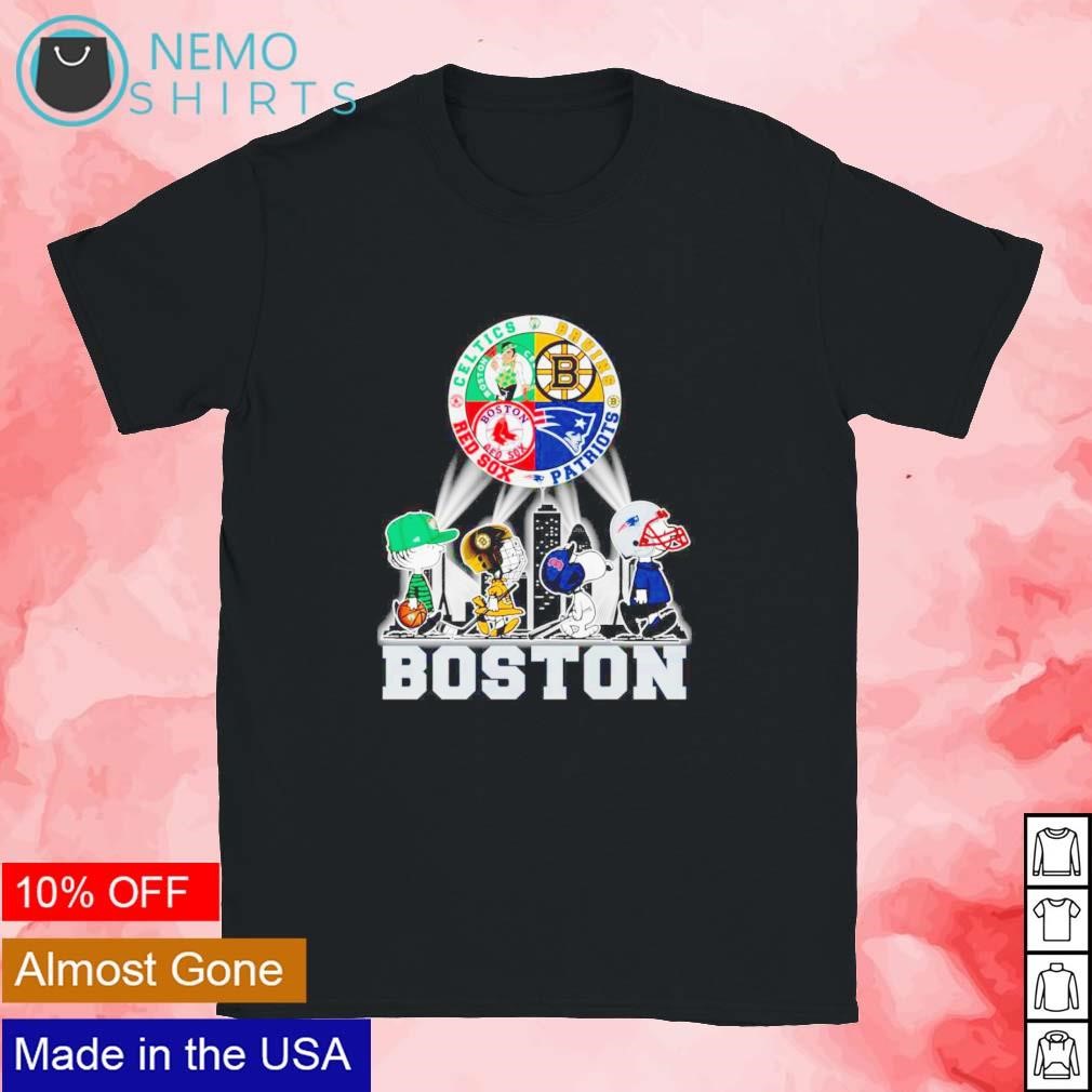 The Peanuts Boston Celtics Bruins Patriots Red Sox city shirt, hoodie,  sweater and v-neck t-shirt