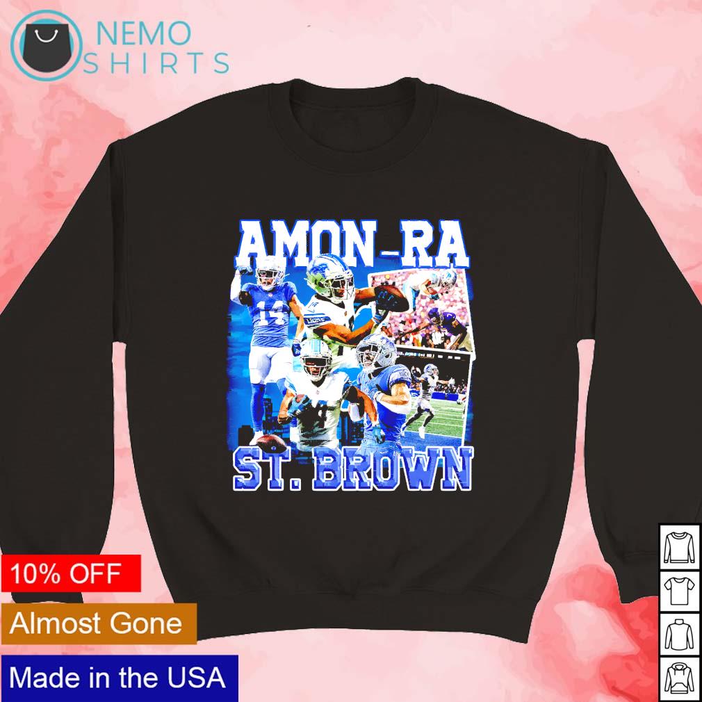 Amon-Ra St. Brown Men's Long Sleeve T-Shirt, Detroit Football Men's Long  Sleeve T-Shirt