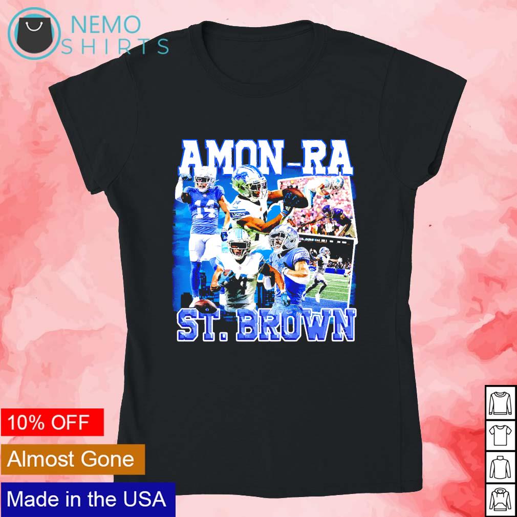 Amon-Ra St. Brown no 14 Detroit Lions graphic shirt, hoodie, sweater and  v-neck t-shirt