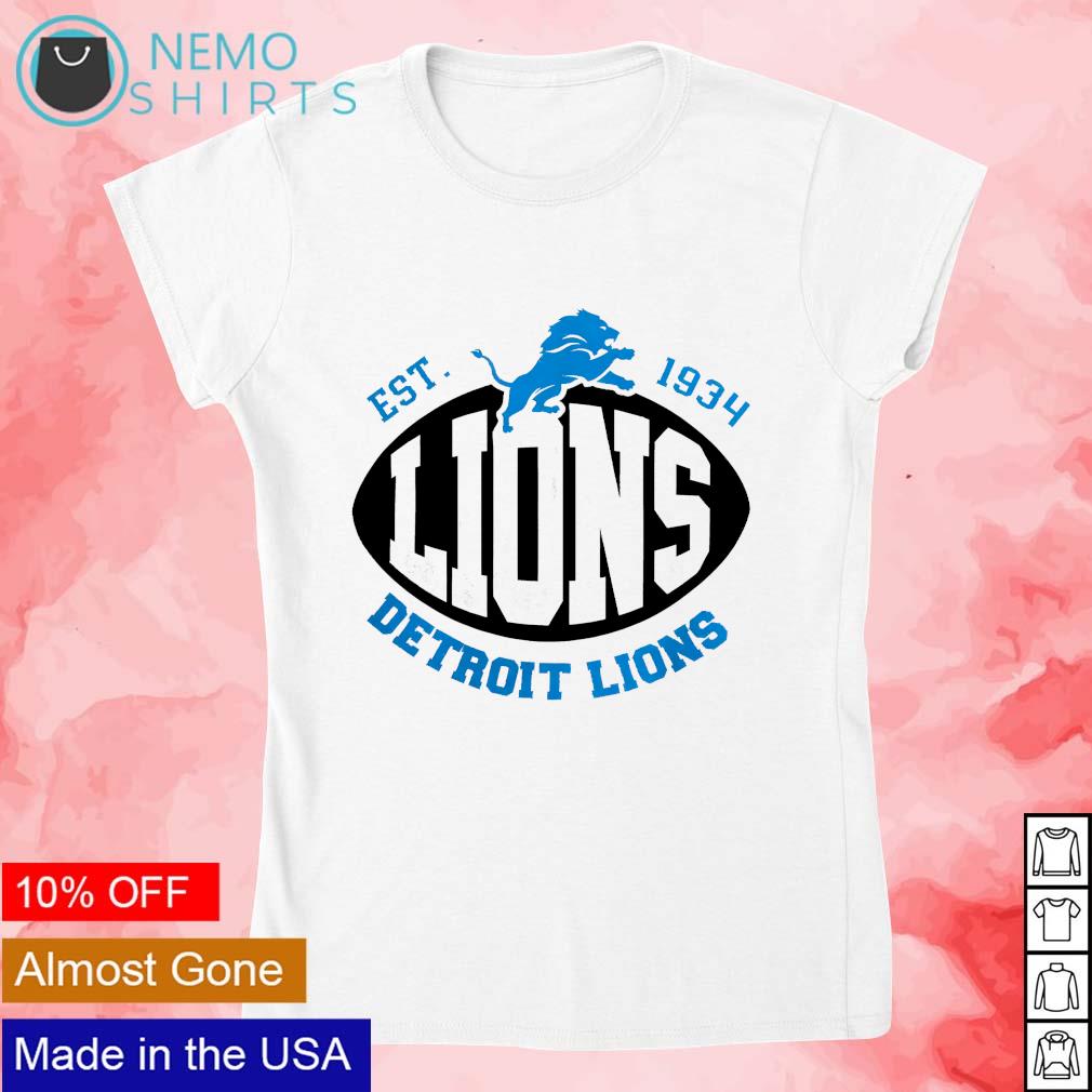 Detroit Lions football logo est 1934 shirt, hoodie, sweater and v