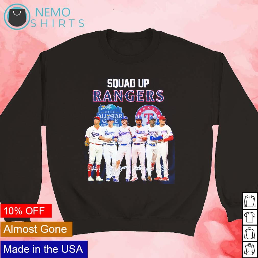 Official texas Rangers team player signatures shirt, hoodie, sweatshirt for  men and women