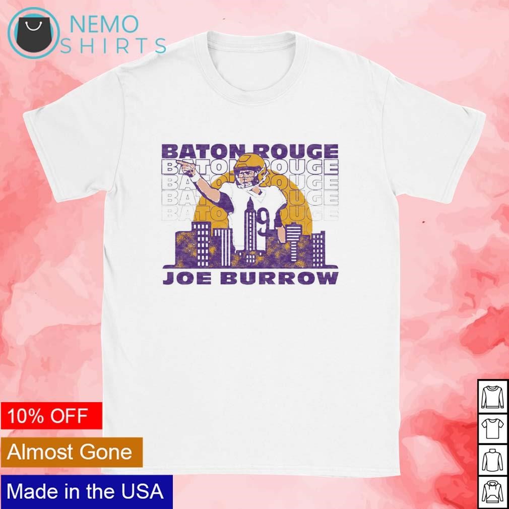 Baton Rouge Joe Burrow skyline shirt, hoodie, sweater and v-neck t-shirt