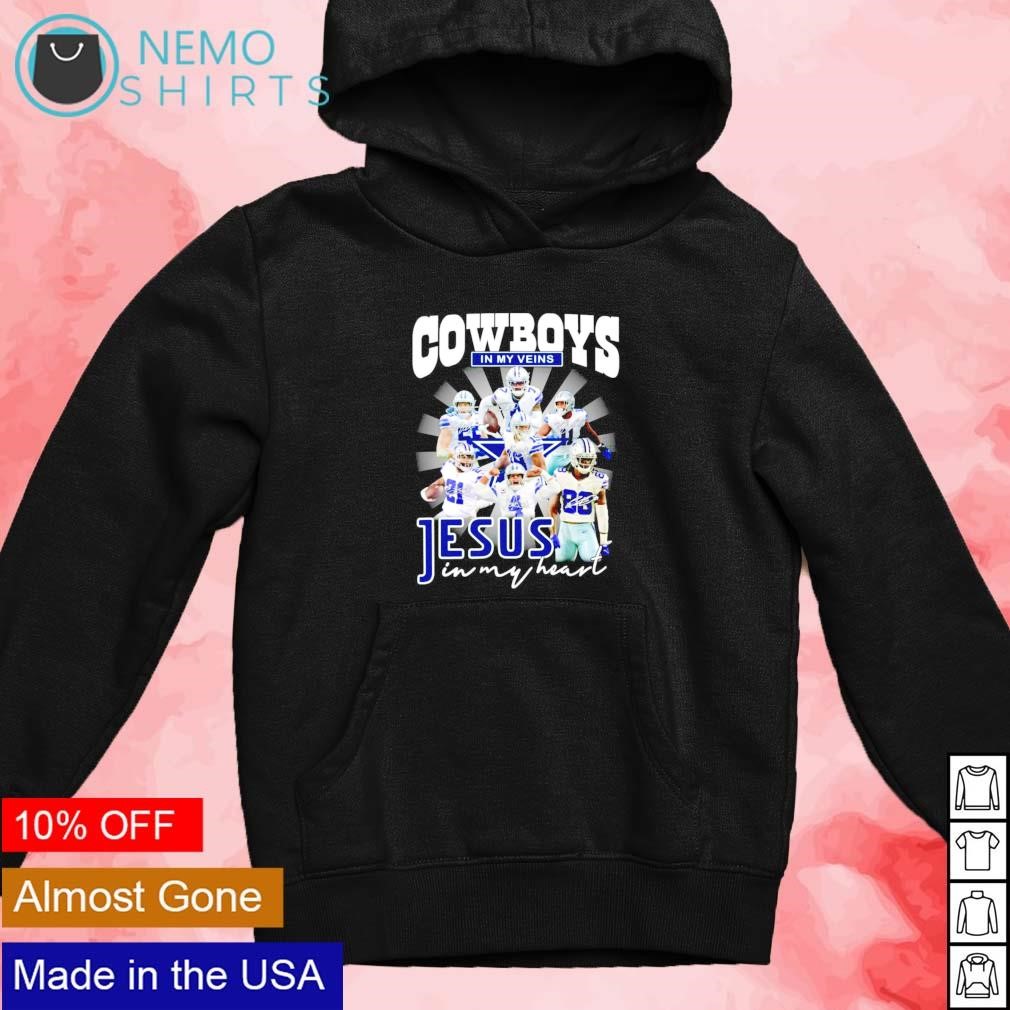 Dallas Cowboys Logo 2023 In My Veins Jesus In My Heart T Shirt, hoodie,  longsleeve, sweatshirt, v-neck tee