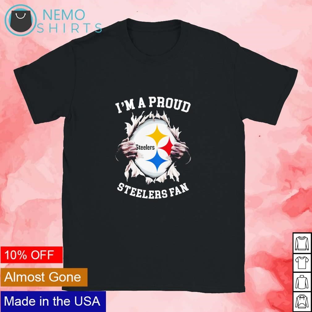 I'm a proud Steelers fan Steelers logo inside me shirt, hoodie, sweater and  v-neck t-shirt