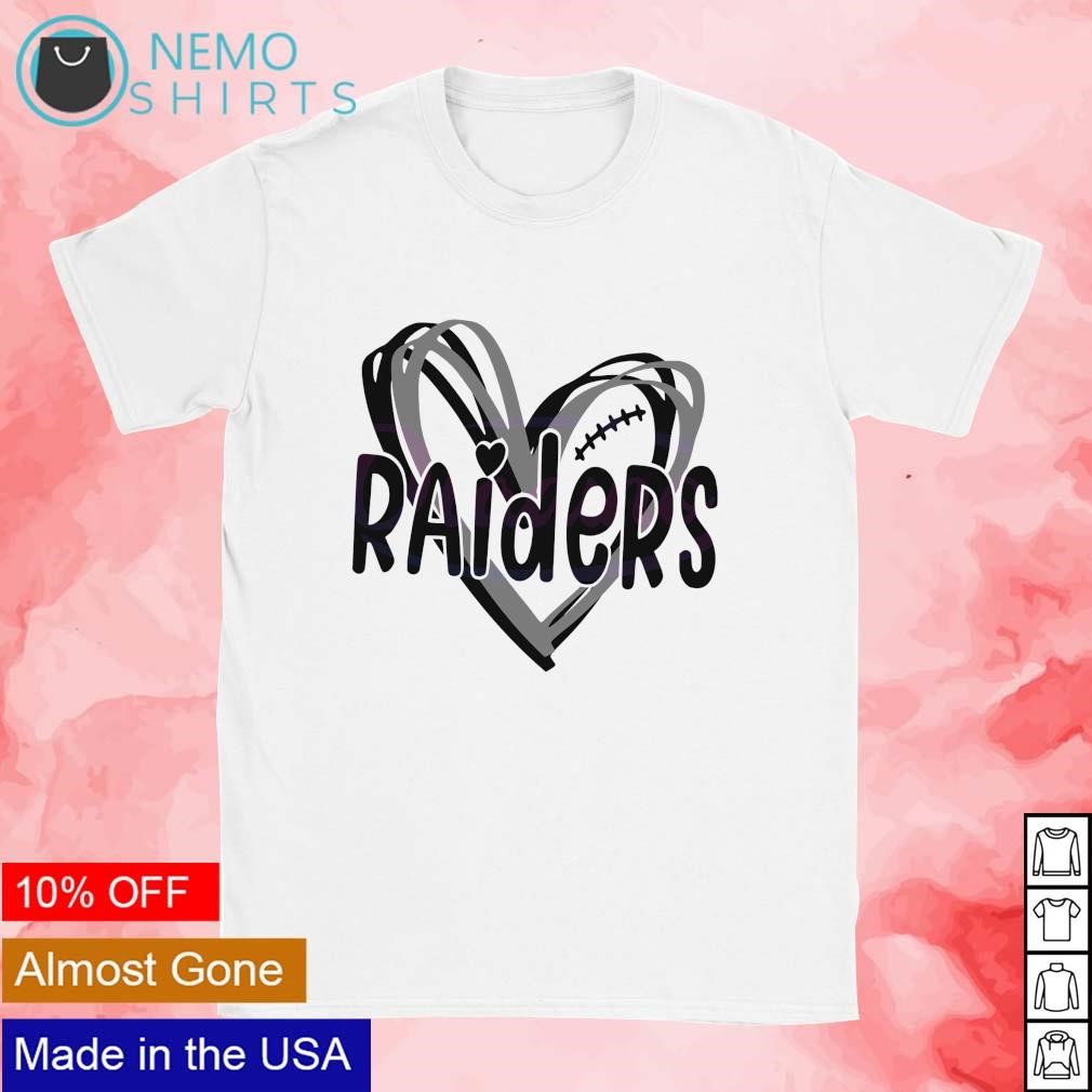 Las Vegas Raiders football heart shirt, hoodie, sweater and v-neck