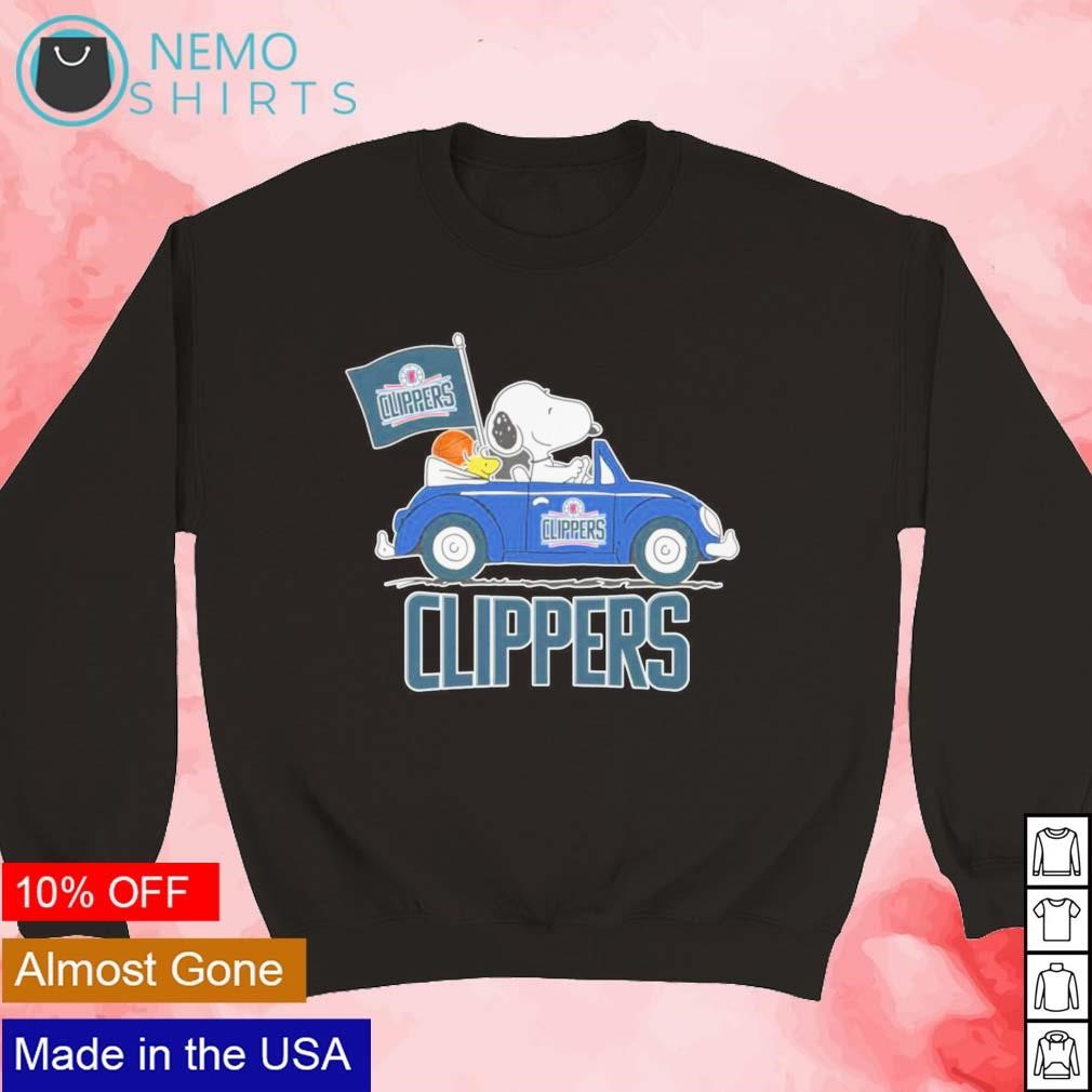 Los Angeles Clippers basketball Snoopy dog driving car shirt