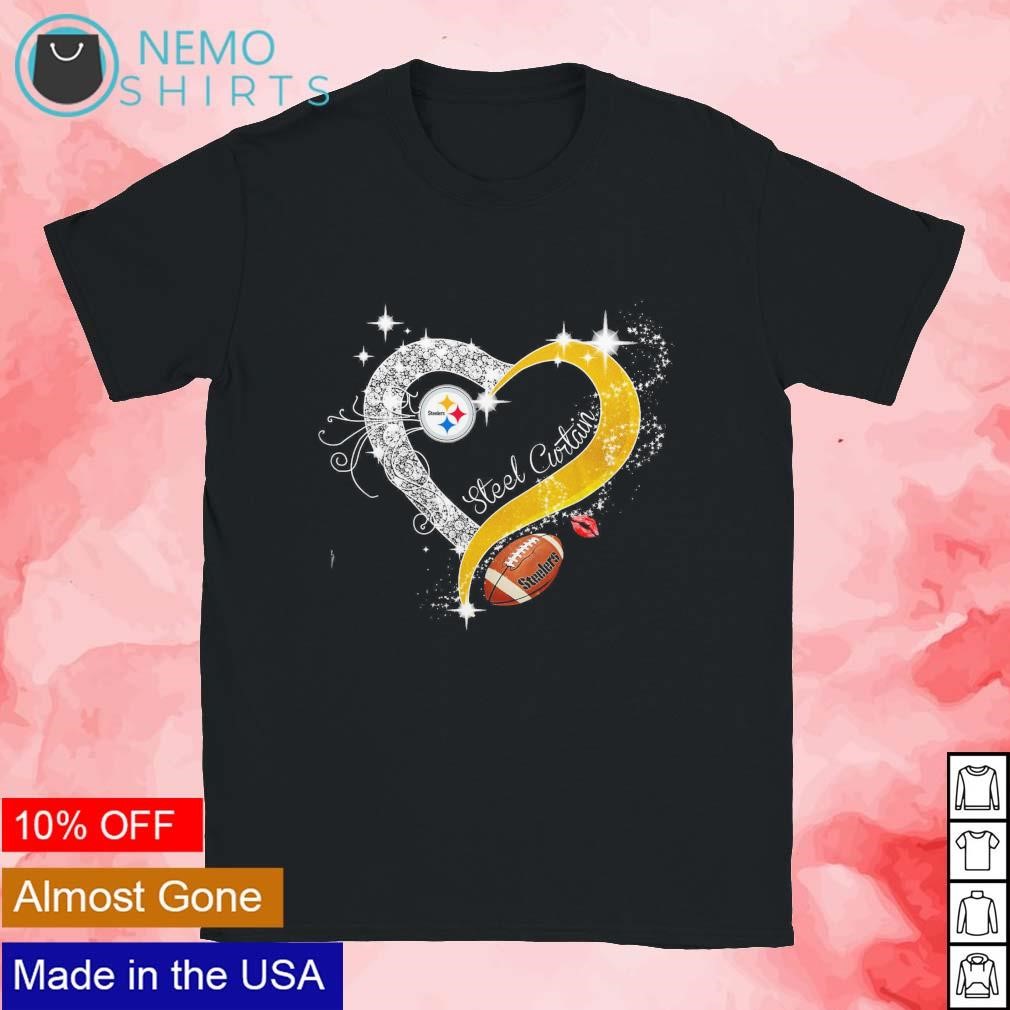 Pittsburgh Steelers Heart Diamonds Steel Curtain Shirt