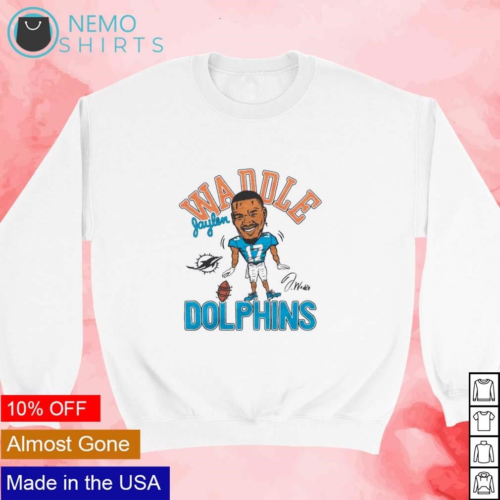 Miami Dolphins Jaylen Waddle Signature T-shirt Funny Gift For Fans S-3XL