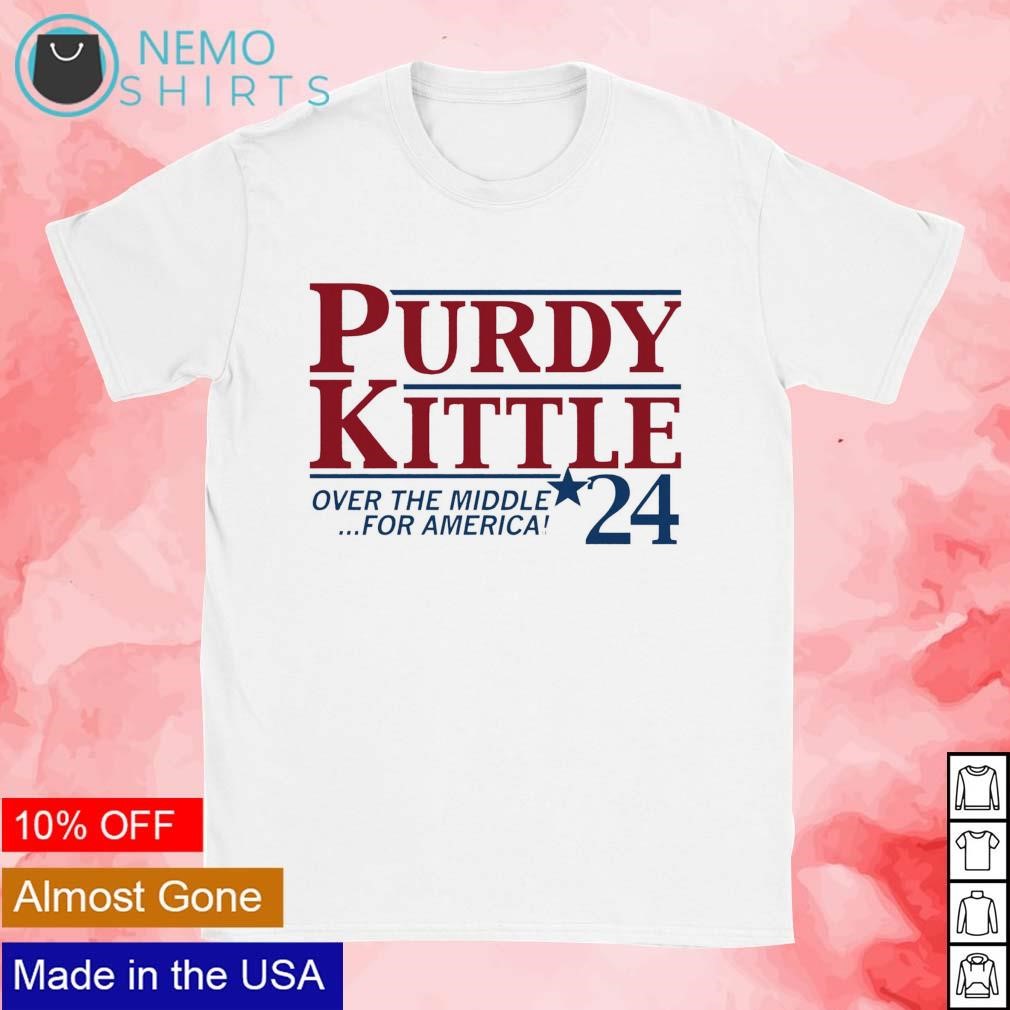 Official Purdy Kittle Over The Middle For America 24 T-Shirt, hoodie,  sweater, long sleeve and tank top