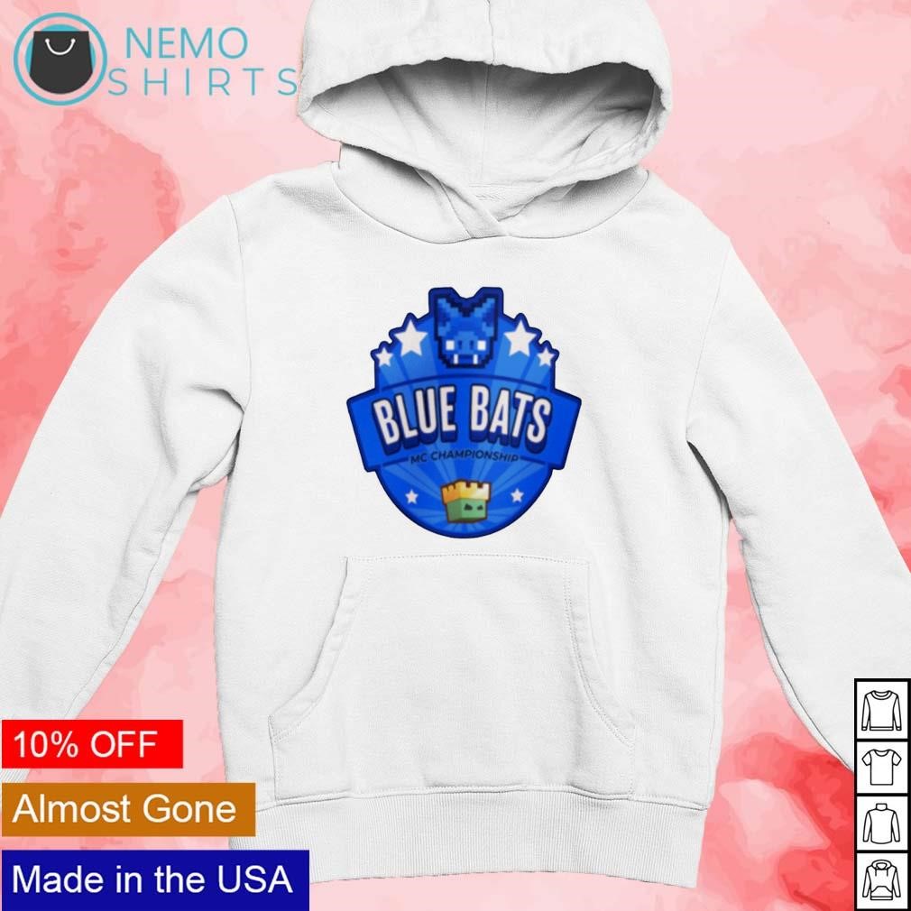 Blue bats MC championship shirt new mockup white hoodie