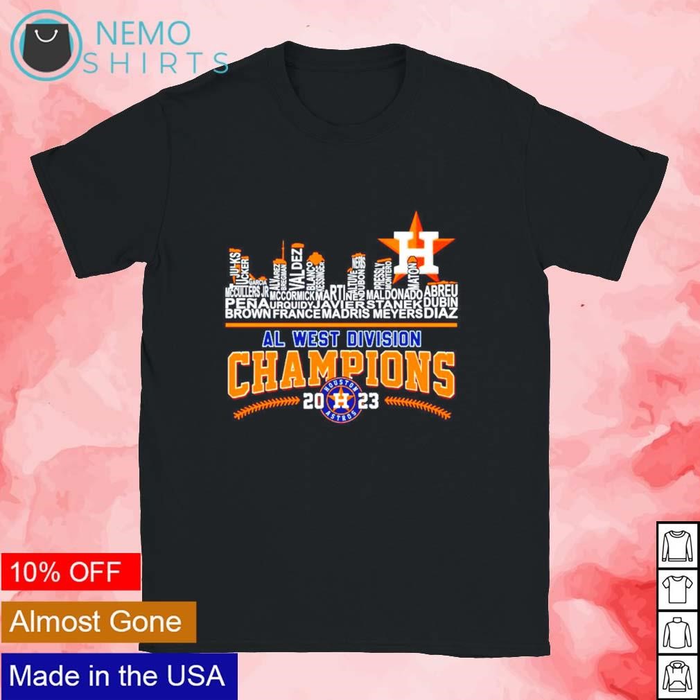 Quality Houston Astros Skyline Players Name 2023 AL West Division Champions  Unisex T-Shirt - Roostershirt