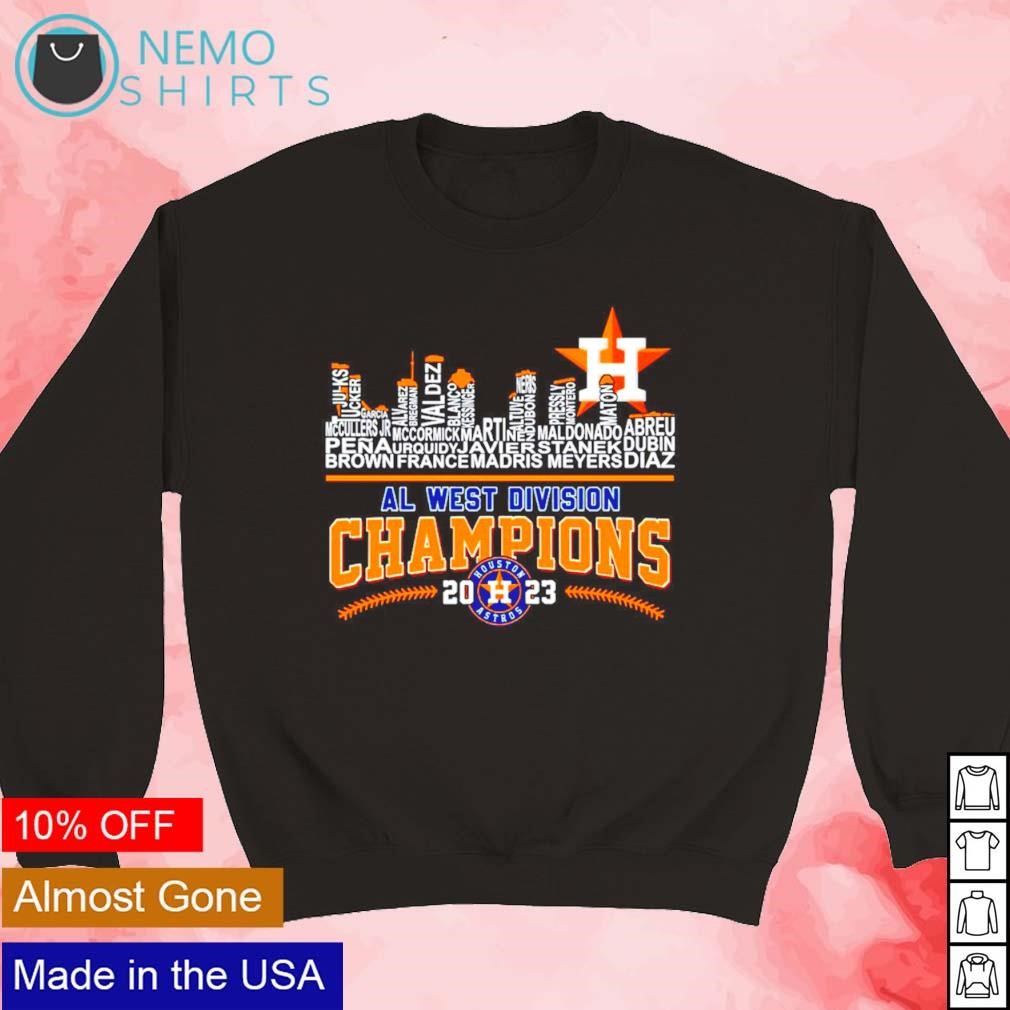 Quality Houston Astros Skyline Players Name 2023 AL West Division Champions  Unisex T-Shirt - Roostershirt