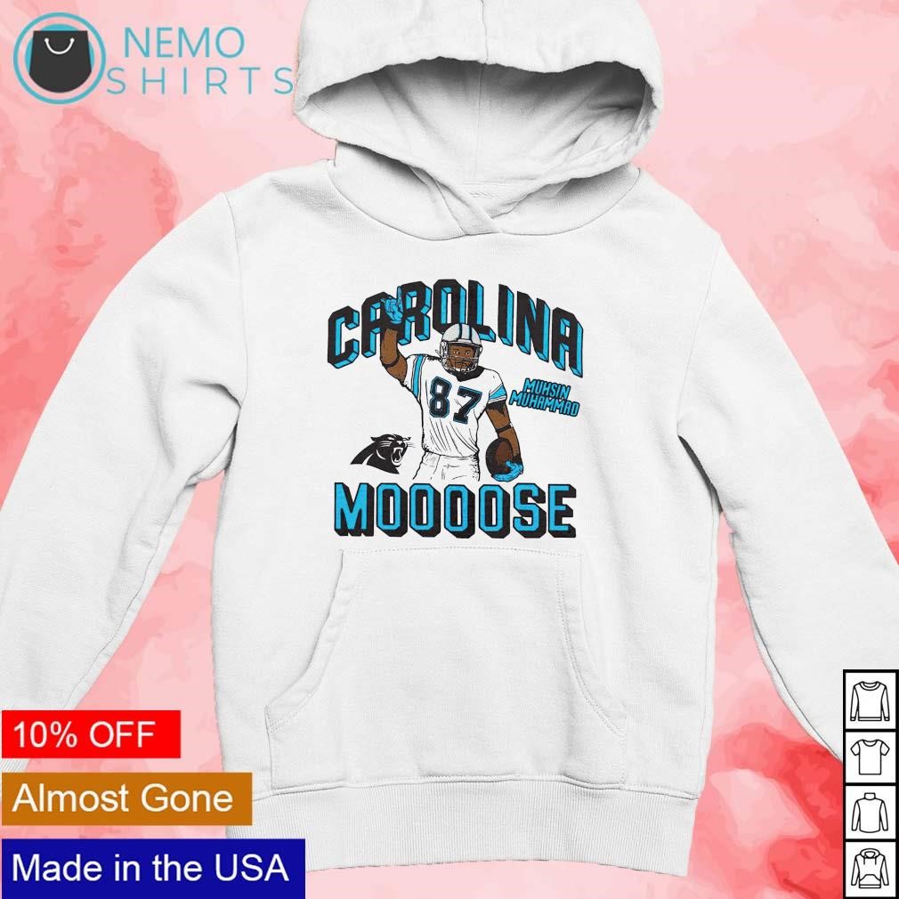 Muhsin Muhammad Carolina moooose shirt new mockup white hoodie