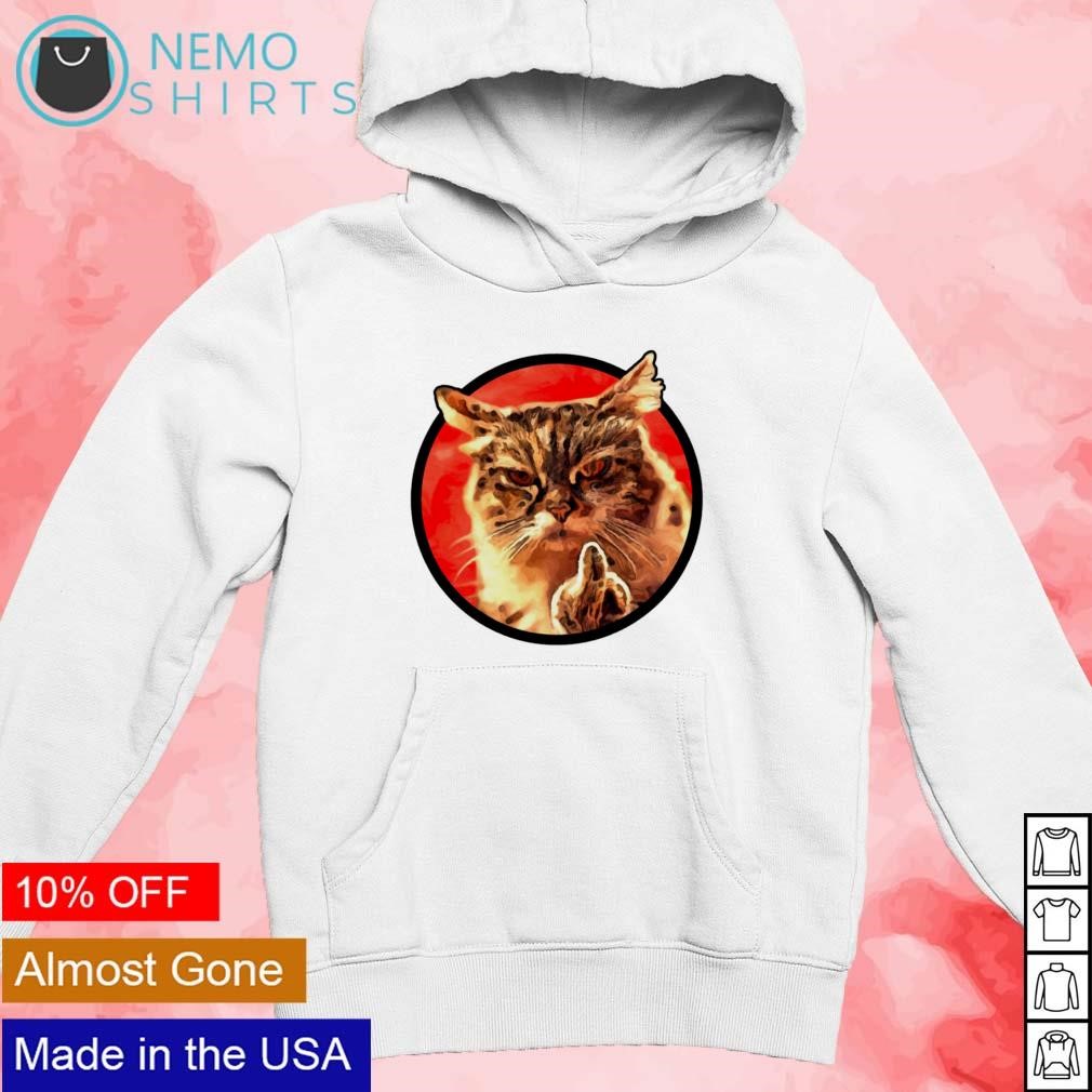 Middle finger shop cat sweater