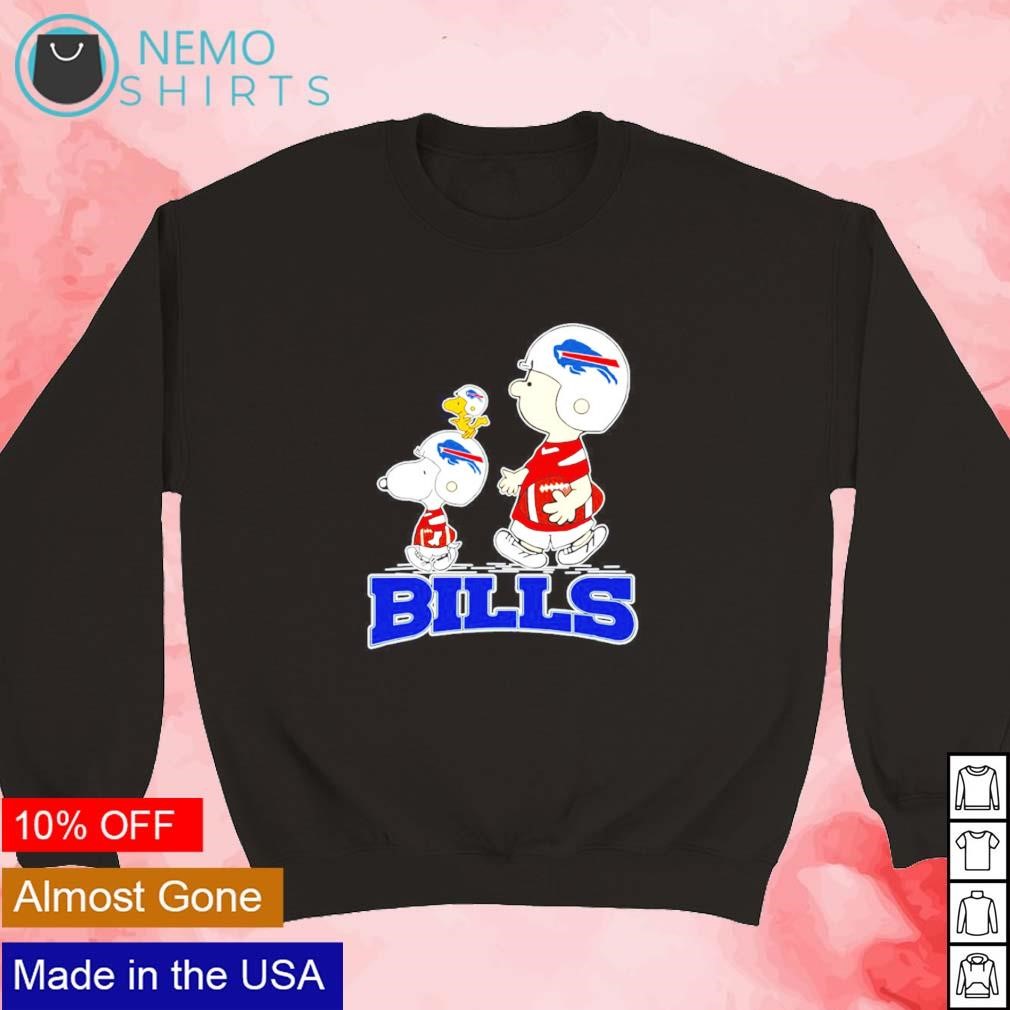 Charlie Brown and Snoopy dog life is with Buffalo Bills shirt