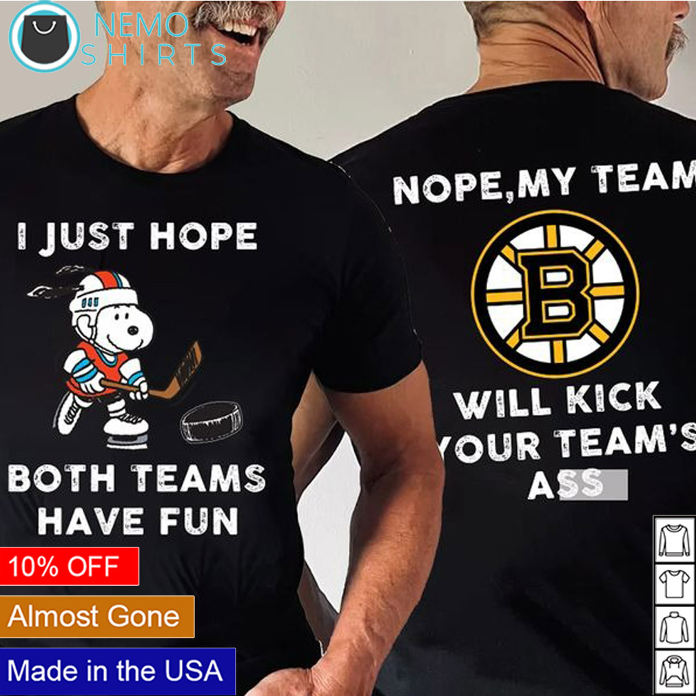 Snoopy Boston Bruins I Just Hope Both Teams Have Fun Shirt, hoodie,  sweater, long sleeve and tank top