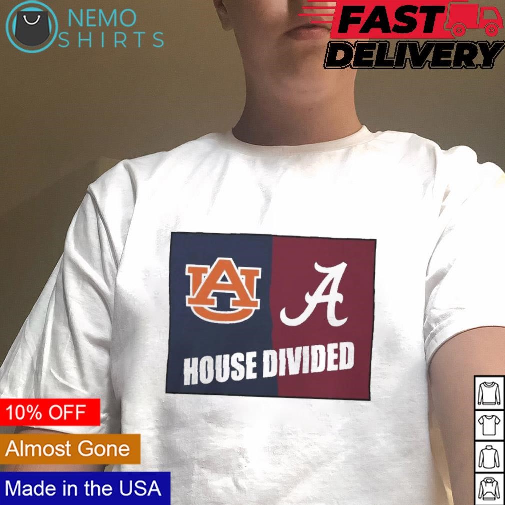 House Divided Auburn and Alabama shirt, tee, tops \u0026 Apparel, image size:1010x1010