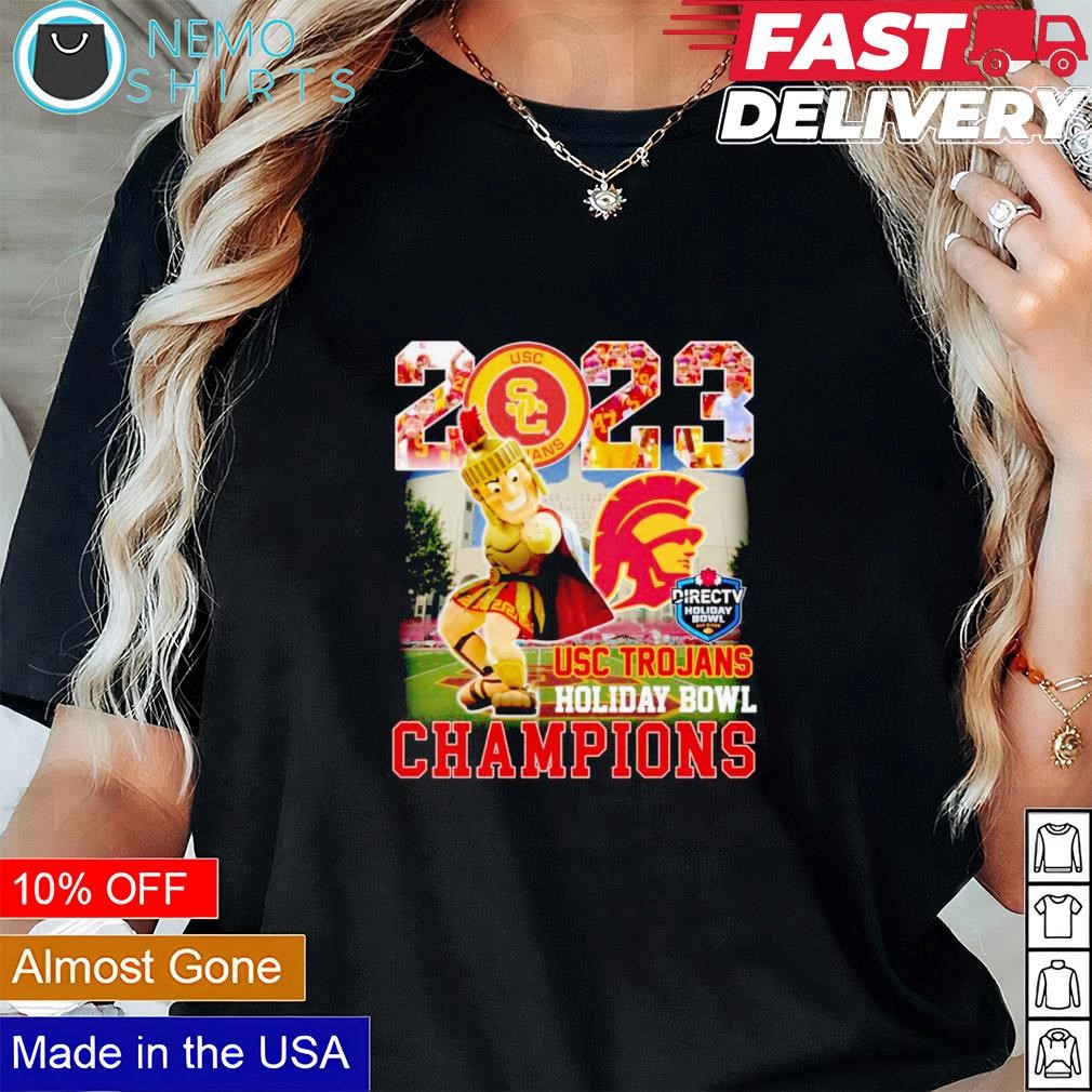 2023 USC Trojans holiday bowl champions shirt hoodie sweater and v neck t shirt