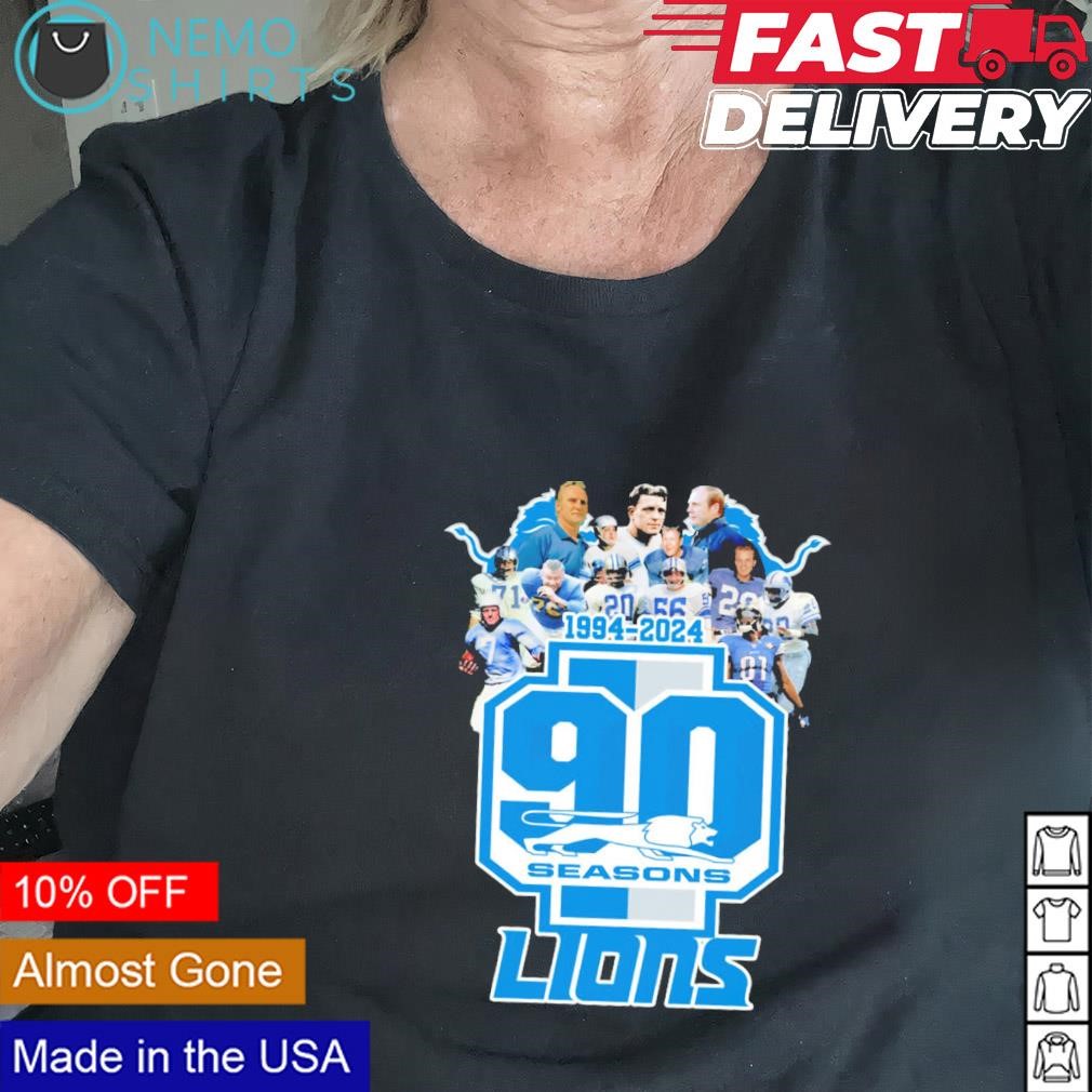 Detroit Lions 90 season 1994 2024 shirt Black shirt.jpg