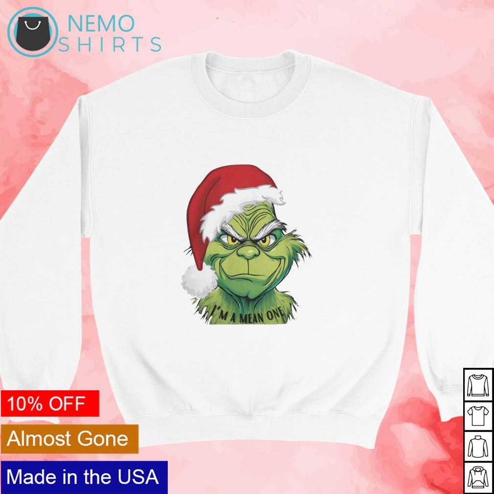 https://images.nemoshirt.com/2023/12/Mr-Grinch-with-Santa-hat-Im-a-mean-one-Christmas-shirt-new-mockup-white-sweater.jpg