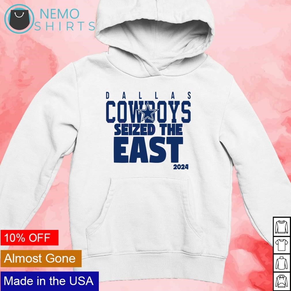 Dallas Cowboys seized the East 2024 shirt new mockup white hoodie.jpg