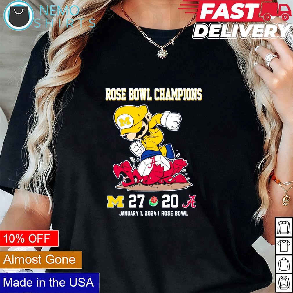 Rose Bowl champions Super Mario Michigan Wolverines beat Alabama