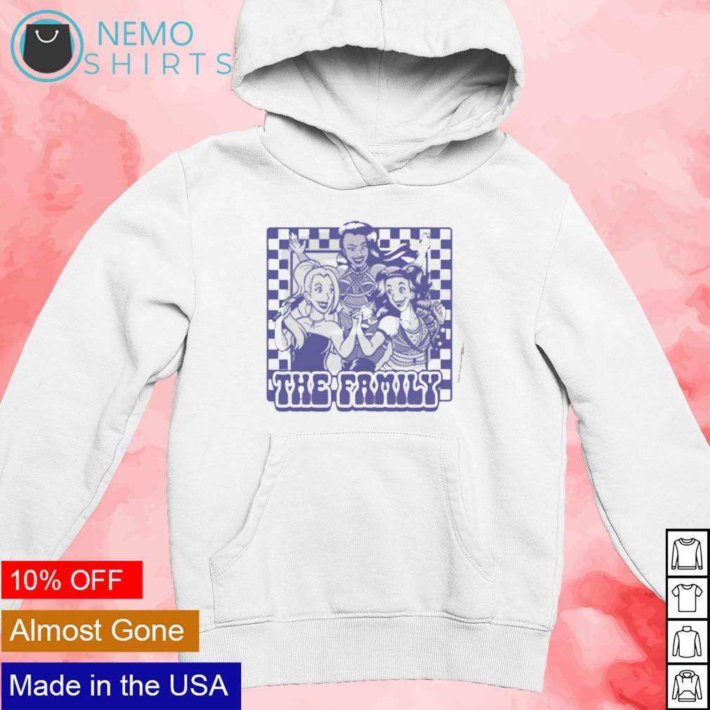 The Family Athena Lexi Nair and Billie Starkz shirt new mockup white hoodie.jpg