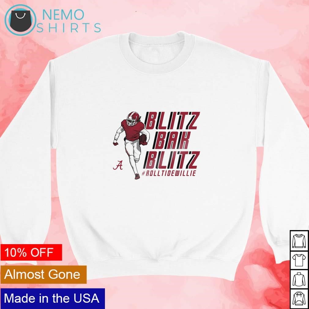 Blitz Bak Blitz Jaylen Mbwake Alabama Crimson Tide shirt new mockup white sweater