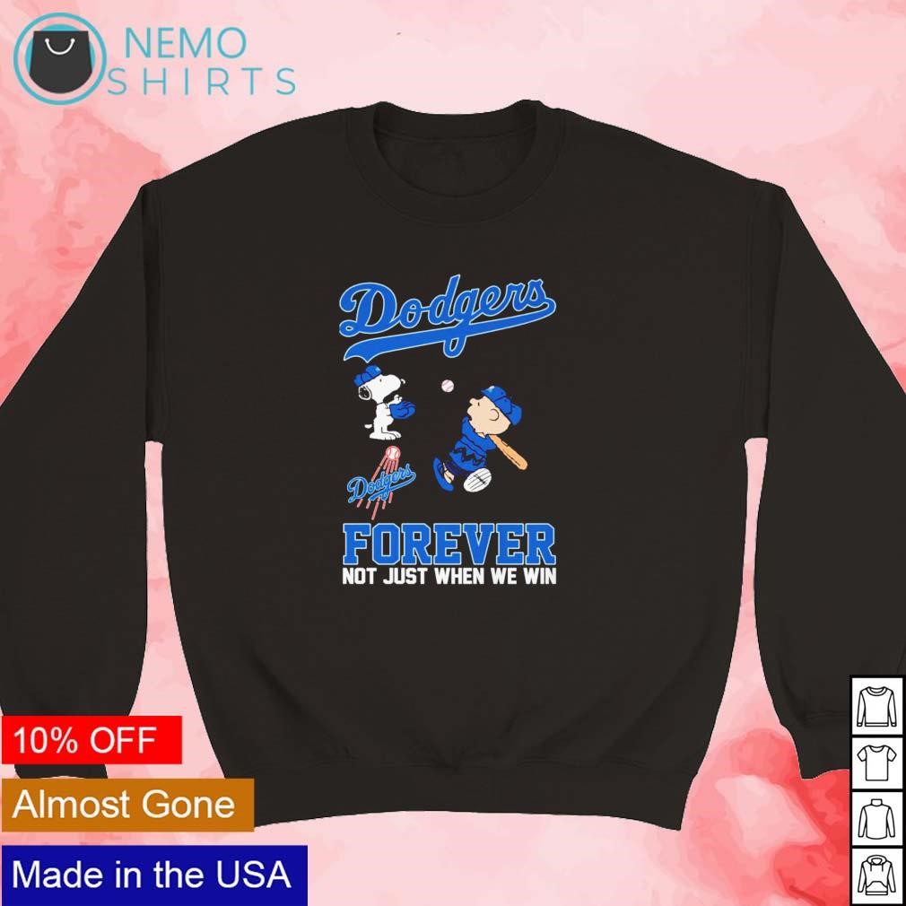 Charlie Brown and Snoopy playing baseball LA Dodgers forever not