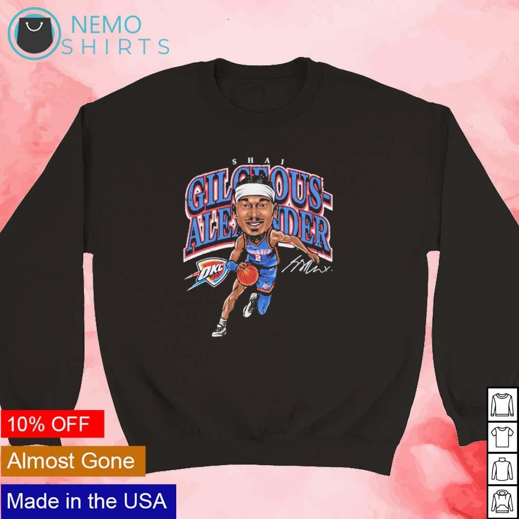 Shai Gilgeous-Alexander Oklahoma City Thunder signature cartoon shirt ...