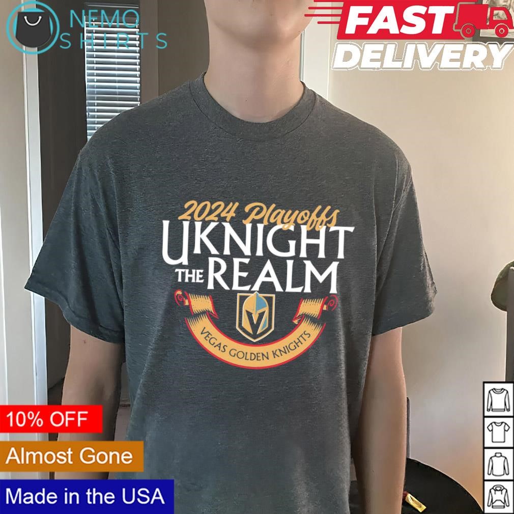 Vegas Golden Knights 2024 playoffs Uknight The Realm Darkgreytee