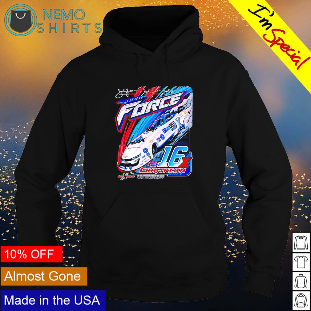 John Force NHRA Racing Sweatshirt Hoodie. Zipper Front deals Size XL