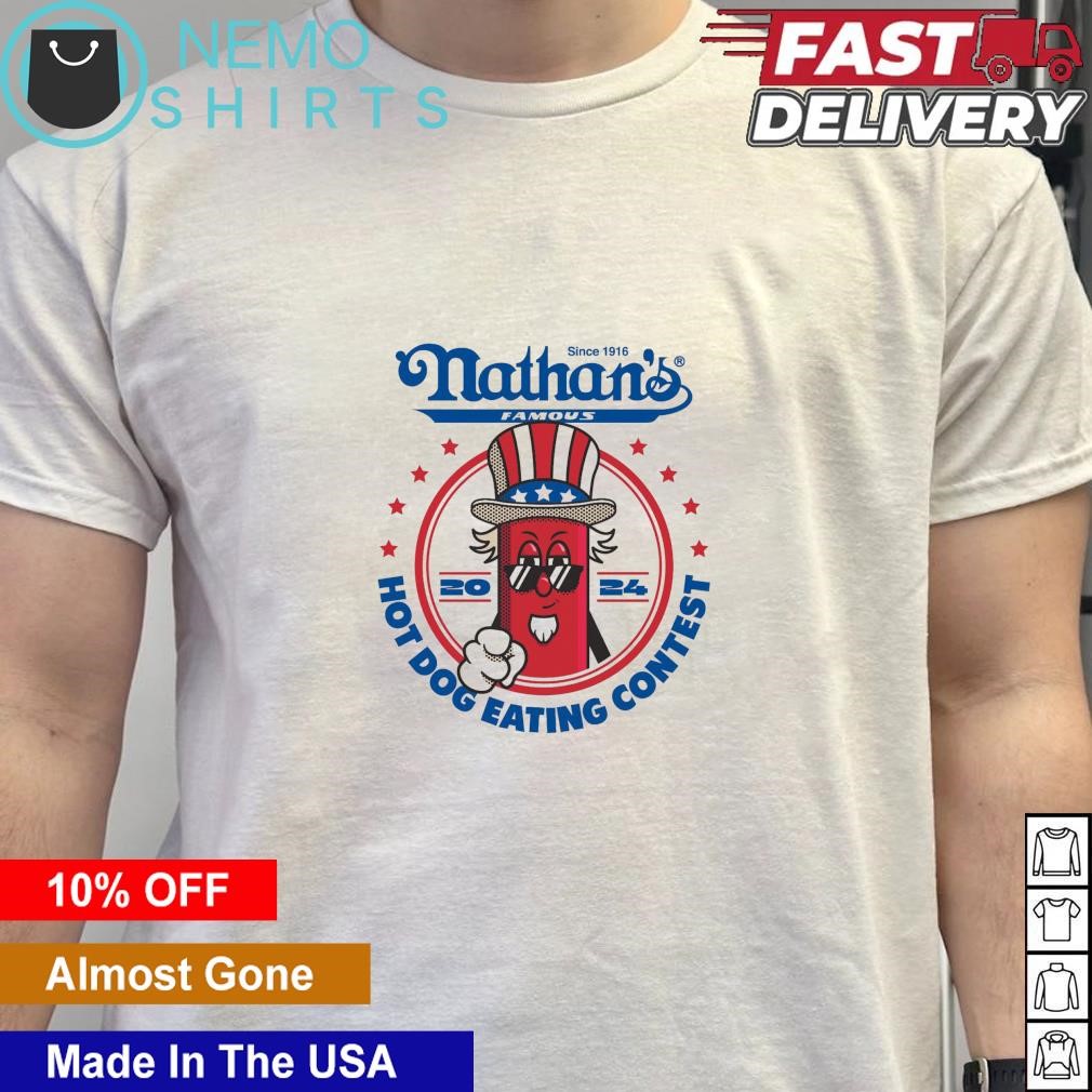 Nathan's famous 2024 hot dog eating contest shirt, hoodie, sweater and ...