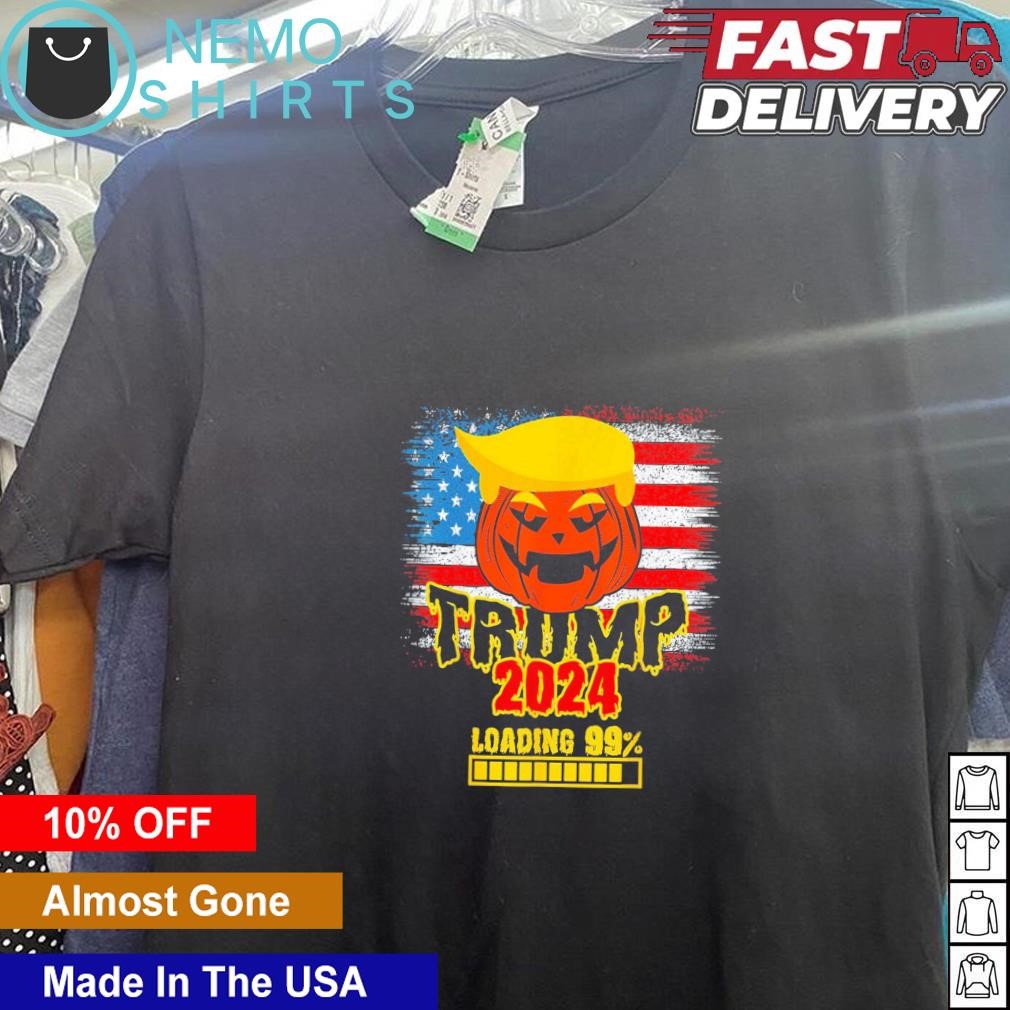 Trump 2024 loading Trumpkin vintage US flag Halloween shirt, hoodie ...