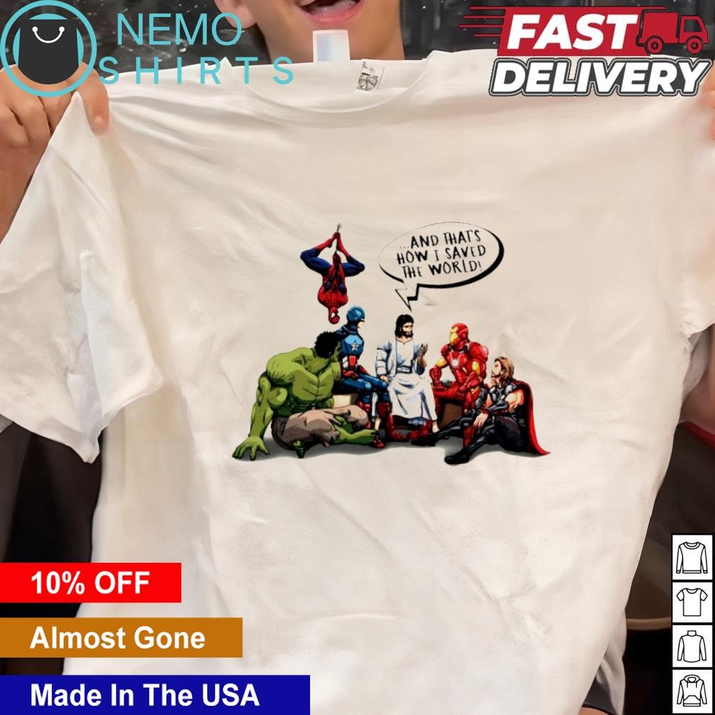 T shirt with jesus and superheroes online