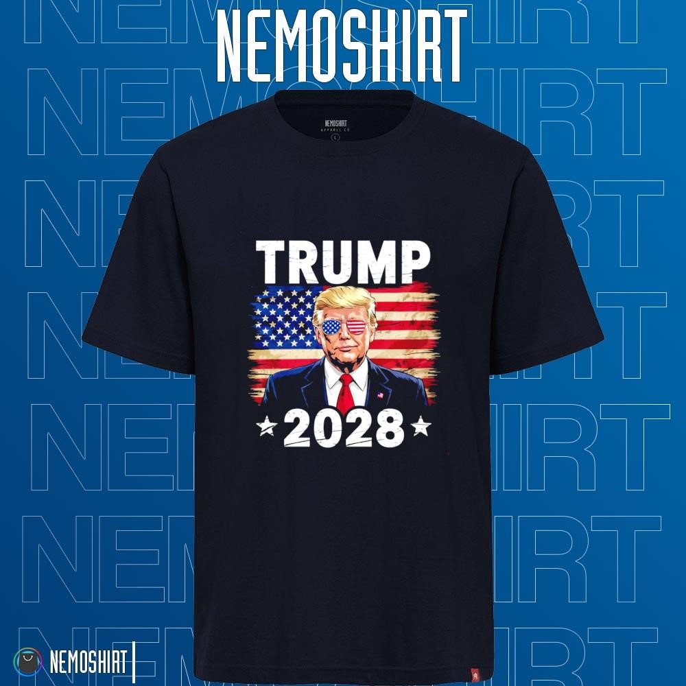 Trump 2028 USA flag shirt, hoodie, sweater and v-neck t-shirt