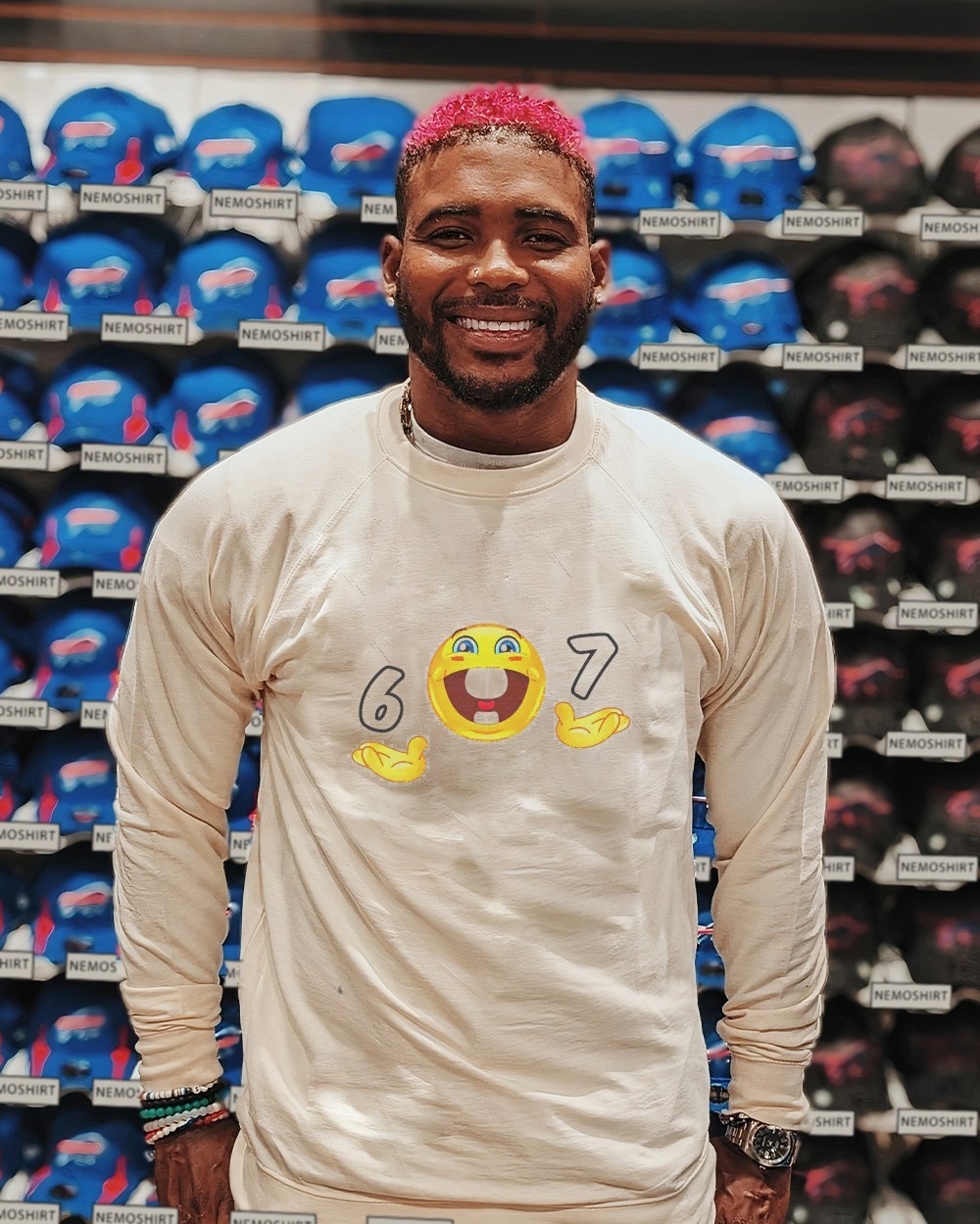 6 7 smiling emoji shirt, tee, tops & Apparel