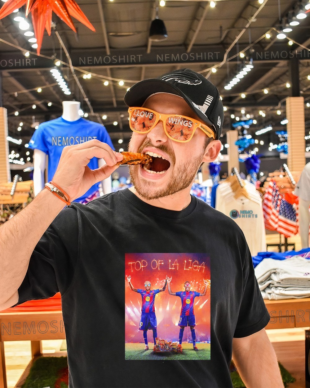 Lamine Yamal and Raphinha FC Barcelona top of LA Liga 2026 shirt