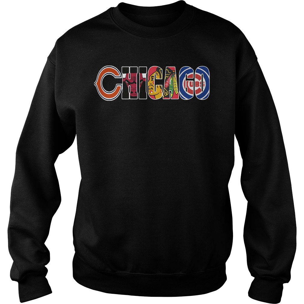 Official Logo Chicago bears chicago bulls chicago blackhawks and Chicago  Cubs shirt, hoodie, sweater, long sleeve and tank top