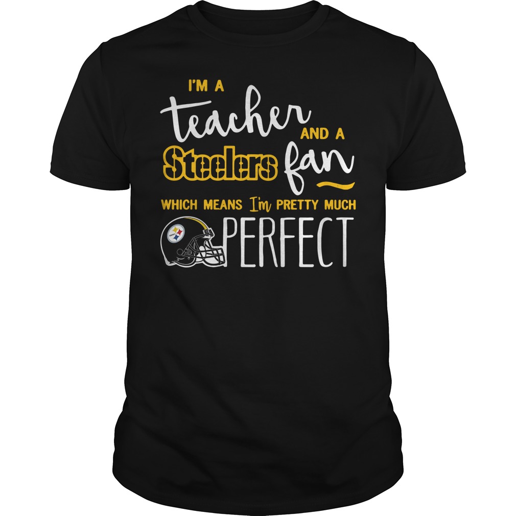 I m a teacher and a steelers fan which means I m pretty much perfect shirt