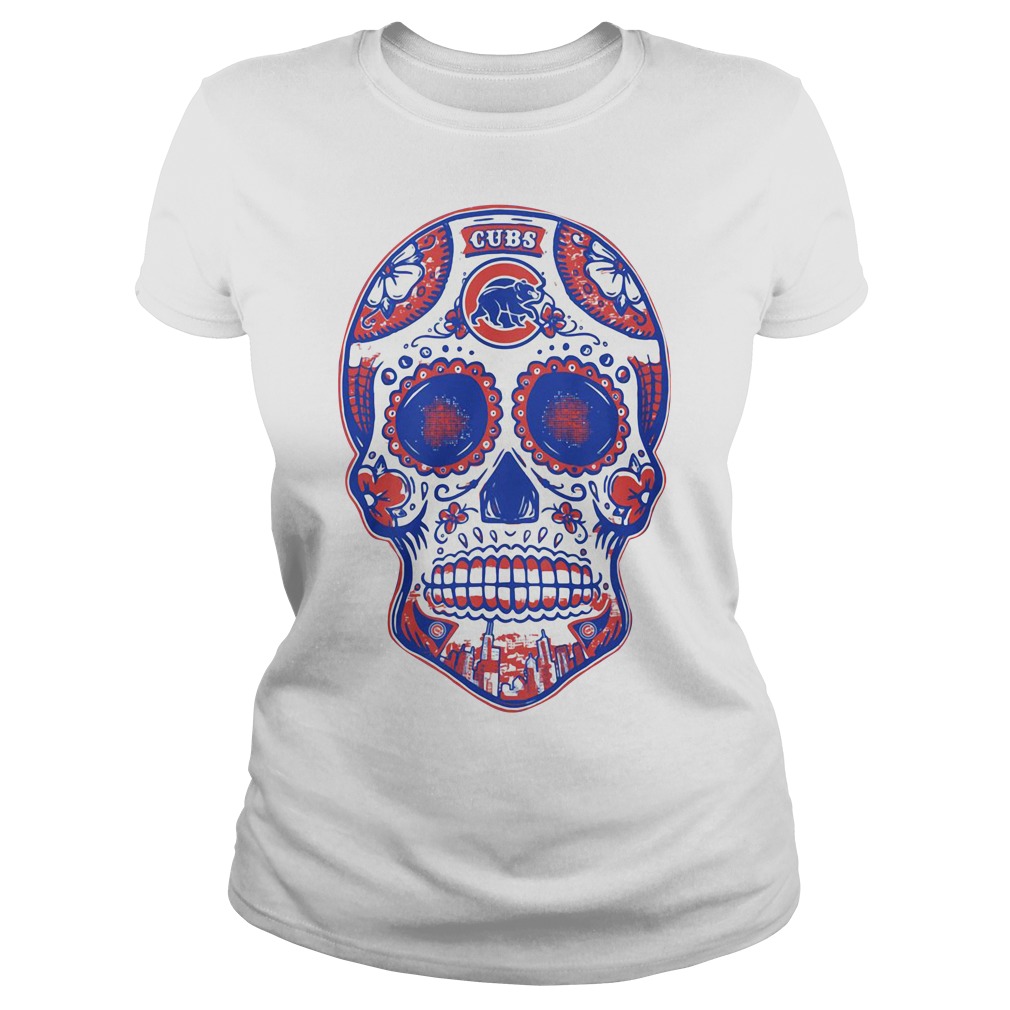 Chicago Cubs skull shirt, hoodie, sweater and v-neck t-shirt