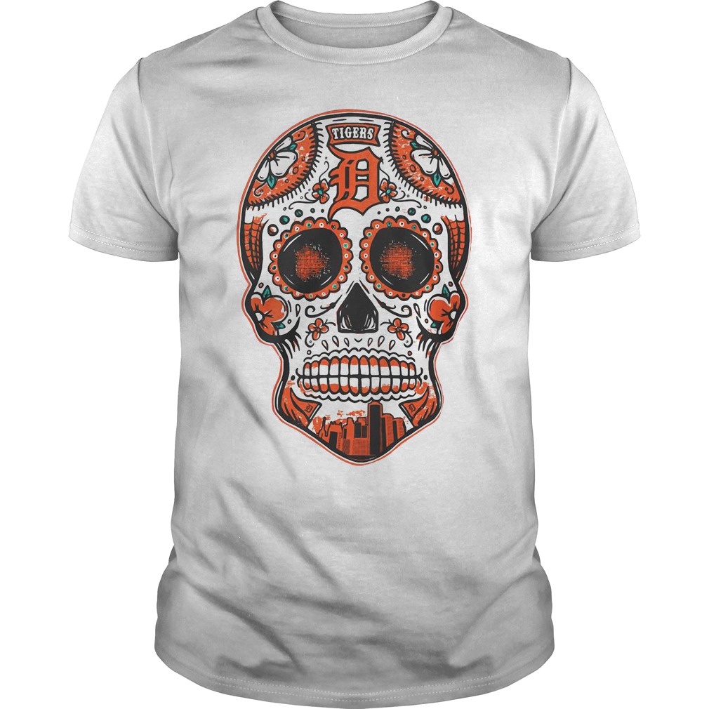 Detroit Tigers skull shirt, hoodie, sweater and v-neck t-shirt