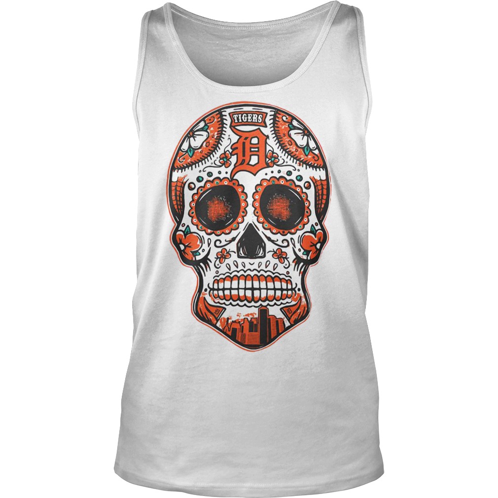 Detroit Tigers skull shirt, hoodie, sweater and v-neck t-shirt