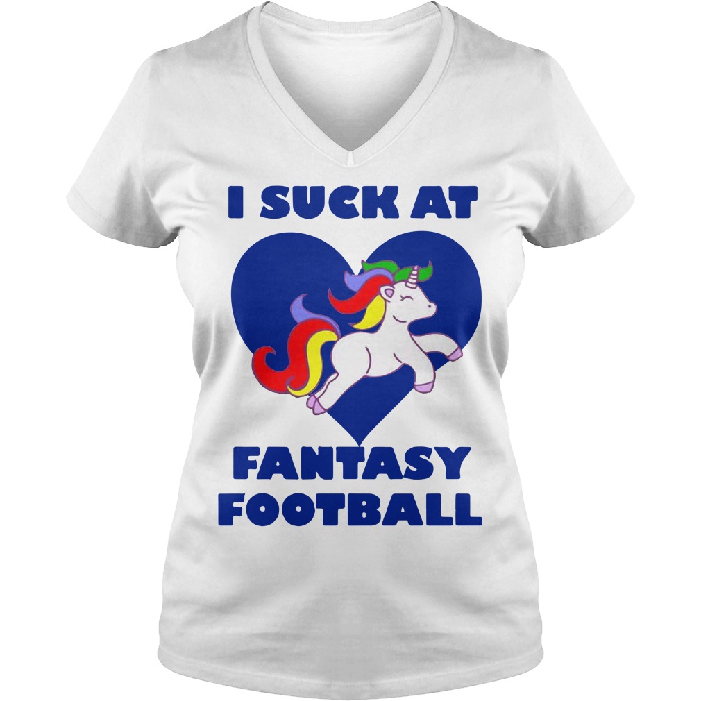 I Suck At Fantasy Football Shirt Unicorn Funny Draft Party