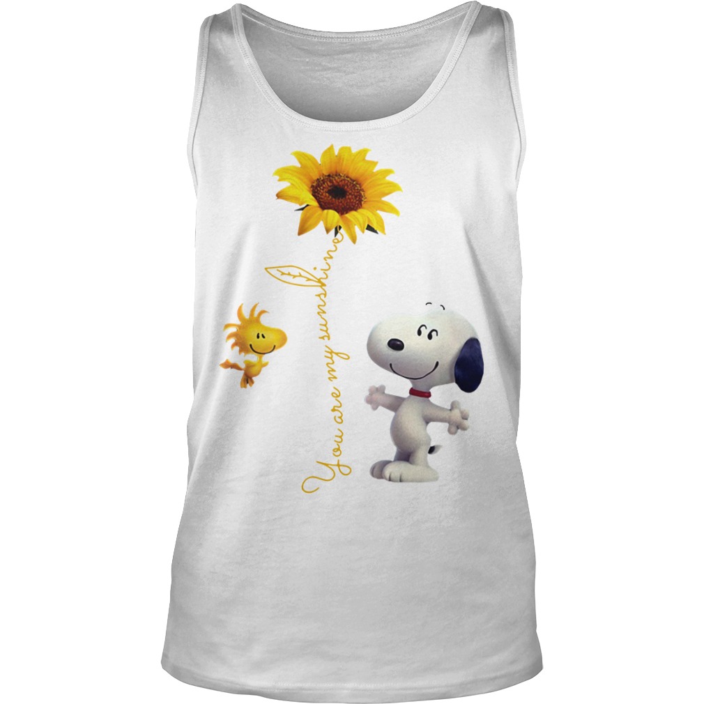 Snoopy and Woodstock You are My sunshine Sunflower Tank top