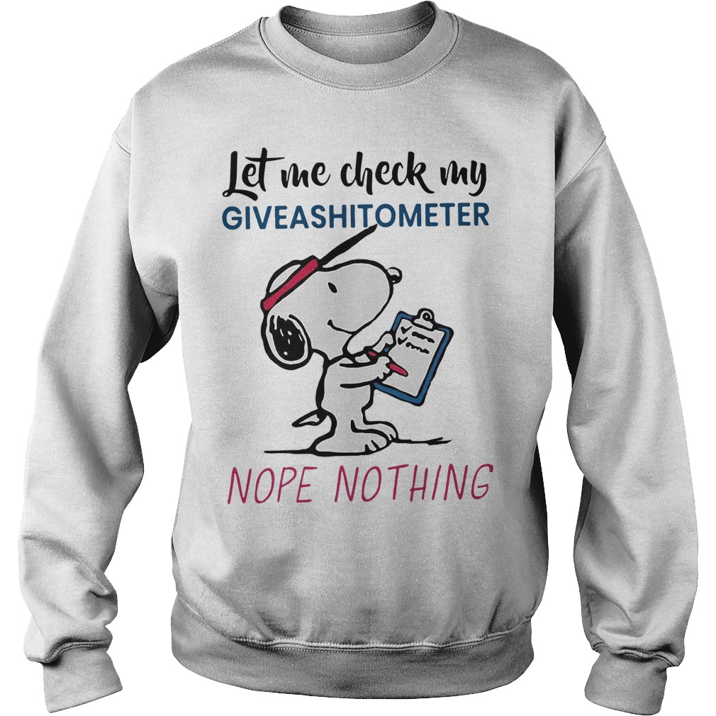 Snoopy Let me check my giveashitometer nope nothing Sweater