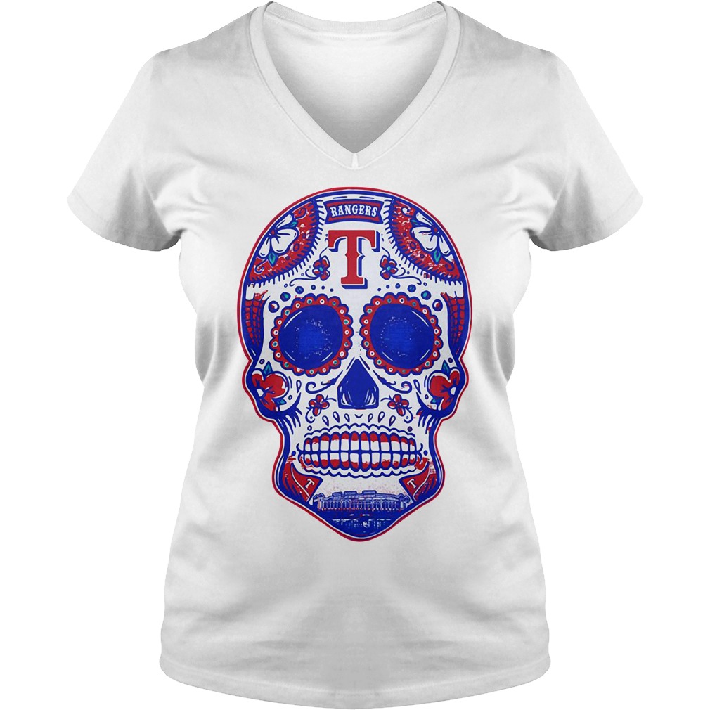 Texas Rangers Sugar Skull shirt, hoodie, sweater and v-neck t-shirt
